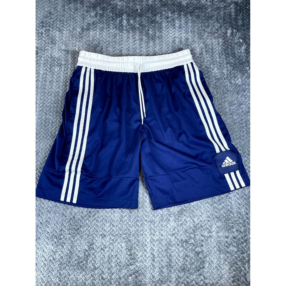 Adidas 3G Speed Basketball Shorts Mens XL Navy White 3-Stripes Athletic Workout